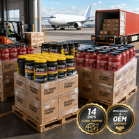 Poudre pré-entraînement OEM avec créatine, taurine et BCAA, technologie de dissolution rapide, certifiée HACCP, complément pour la croissance musculaire