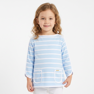 Ropa para niños ODM primavera temporada otoño azul blanco rayas - Product Image 1