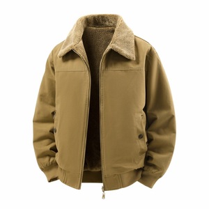 Schwarze Sherpa-gefütterte Bomberjacke Herren Reißverschluss Freizeitjacke Winter Motorhead Jacke - Product Image 3