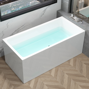 <span class=keywords><strong>Baignoire</strong></span> autoportante <span class=keywords><strong>rectangulaire</strong></span> en acrylique blanche moderne avec sortie de drainage, adaptée aux hôtels, facile à installer - Product Image 4