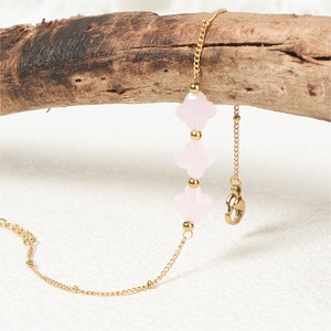 Thanh Lịch Tinh Tế thép không gỉ vàng-săn chắc màu hồng cánh hoa hợp thời trang Bangle hàng ngày Ân Sủng thời trang chuỗi và liên kết bangles - Product Image 4