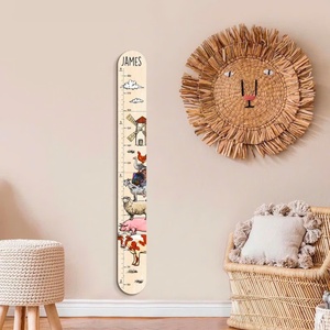 Tableau de mesure de hauteur personnalisé pour enfants 2025 – Règle murale en bois pour la croissance, idéal pour la décoration de chambre et de salle de jeux - Product Image 4