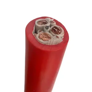 Nitrile rubber belt inside circle core wire cable drum 3 * 16 + 4 * 1.5 Flame retardant red sheath wear resistant