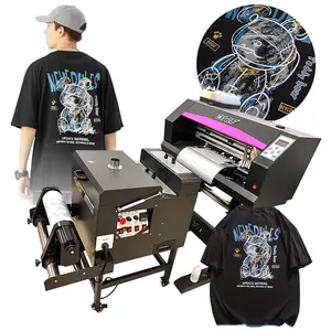 Dtf Direct Naar Pet Film T-shirt Printer Met Poeder Schudden Machine