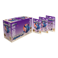 Emballage de pilules sexuelles Rhino 69, boîte de vente au détail personnalisée avec gaufrage UV