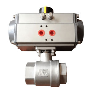 วัสดุสแตนเลสคุณภาพสูง ทนทานต่อการกัดกร่อน วาล์วบอลแบบสองชิ้นระบบนิวเมติก พร้อมการเชื่อมต่อแบบเกลียวภายใน - Product Image 2