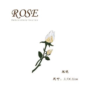 Classical Style Embroidery Iron on Colorful Rose Patch for Decoration - Product Image 6