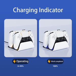 Base de Carga Rápida Dual para PS5 Pro, Cargador para Controles <span class=keywords><strong>DualSense</strong></span>/Slim con Indicador LED - Product Image 4
