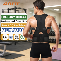 Correcteur de posture Aofit pour hommes et femmes, attelle dorsale avec sangles entièrement réglables, coussin d'épaule magnétique