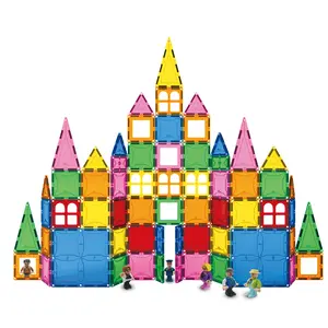 50 chiếc Bộ gạch xây dựng từ tính của trò chơi giáo dục sáng tạo phù hợp với đồ chơi giáo dục cho trẻ em trên 3 tuổi O