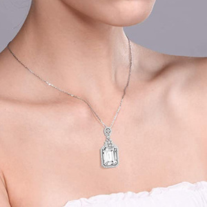 Collar con colgante cuadrado geométrico para mujer, joyería sencilla y moderna, regalo para uso diario - Product Image 4