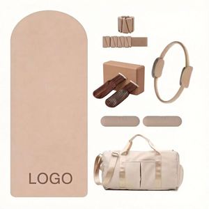 Ensemble de fitness à domicile personnalisé avec logo couleur, accessoires de Pilates, barre d'haltères, barre de musculation, haltères en silicone, Power Ring, tapis de yoga - Product Image 1
