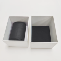 Boîte cadeau personnalisée avec couvercle et base blancs, boîte rigide de luxe noire avec coussin pour montre, bracelet, bijoux, vente en gros, boîte en deux parties, fabrication en usine