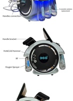 Nouvelle machine faciale d'hydradermabrasion H2O2 6-en-1 à oxygène et visualisation du cuir chevelu pour le rajeunissement de la peau 2026