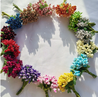 Vente en gros de mini-tiges de baies artificielles faites à la main, 10 cm, bouquet de baies en mousse pour la fabrication de couronnes DIY, respectueux de l'environnement, en vrac