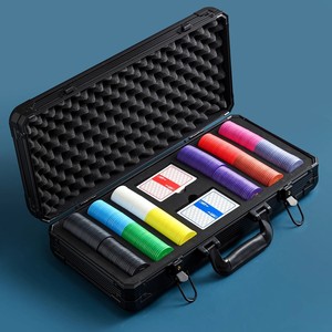 ชุดชิปเซรามิกเท็กซัสโฮลเอ็มระดับพรีเมียมสุดหรู 300/500 ชิ้น |   กล่องอลูมิเนียม EVA ระดับไฮเอนด์ สำหรับโทเค็นพิเศษ 4 ชิ้น สำหรับชมรมไพ่นกกระจอกและคาสิโน - Product Image 2