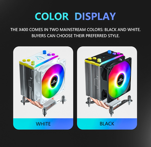 Ventilateurs de refroidissement SNOWMAN <span class=keywords><strong>RGB</strong></span>, refroidisseurs à 4 caloducs Intel pour processeurs, dissipateur thermique, radiateur d'air, dissipateur en cuivre pour PC, CPU - Product Image 6