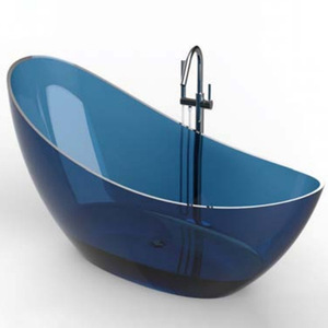 Bañera independiente transparente <span class=keywords><strong>de</strong></span> lujo, bañera <span class=keywords><strong>de</strong></span> resina Rosa transparente, <span class=keywords><strong>bañeras</strong></span> independientes <span class=keywords><strong>de</strong></span> piedra <span class=keywords><strong>de</strong></span> superficie sólida - Product Image 2