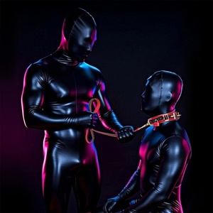 Set BDSM: Esposas para Manos + Esposas para Tobillos + Collar de Cuero Suave, Juguete Erótico de Cuero para Parejas, Apto para Juegos de Rol - Product Image 4