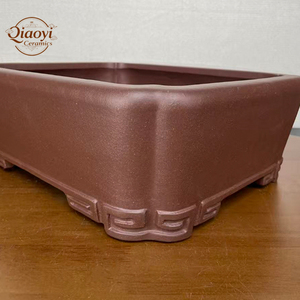 Pots à fleurs rectangulaires <span class=keywords><strong>en</strong></span> céramique non émaillée Yi Xing, sculptés à la main, écologiques, durables, pour bonsaï, avec trou de drainage, grande taille 10/20L, pour jardin - Product Image 4