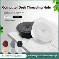 Cache-câbles décoratif en plastique ABS durable, lavable, amovible, réutilisable et étanche pour trous de bureau et de table