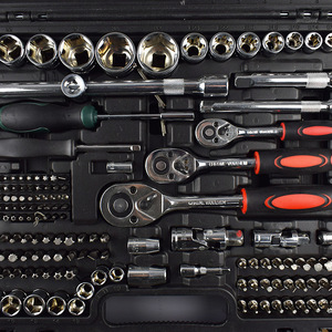 218 PCS Mechanics <b>Tools</b> Kit Socket <b>Set</b> (1/4\" 3/8\" 1/2\") with Hard Case for Hand Power Source OEM Customization Supported - Product Image 2