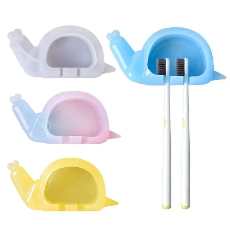 DIY Snails Wall Mounted Toothbrush Holder Stand Mold Silicone Bathroom Brush Dispenser Rack Organizer Space Saving Mold Tools