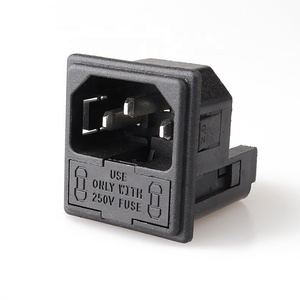 Interruptor de enchufe C14 con función de fusible doble de 3 pines, 250V, V, 10A, corriente nominal, PA66, interruptor de uso Industrial, entrada IEC C14 fundida - Product Image 5