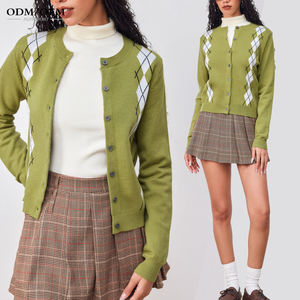 Nuevo Cárdigan Corto de Punto con Cuello Redondo para Mujer, Suéter Informal de Manga Larga - Product Image 2