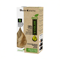 Kit de Tinte para el Cabello V-Color de Thader Pharma, Fórmula Ecológica Permanente y Natural Antienvejecimiento con Aceite de Aguacate, Rejuvenecimiento de la Piel, España