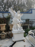 Angel God Marble Sculpture Natural Stone Modern Design for Indoor/Outdoor Use Garden Application