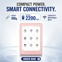 Lector de Libros Electrónicos con Pantalla de Tinta Electrónica Android 11 de 6 Pulgadas, 300PPI, RK3566 Quad Core, 3GB, 32GB, Google Play, WiFi, OTG, Retroiluminación Dual, Logotipo Personalizado OEM