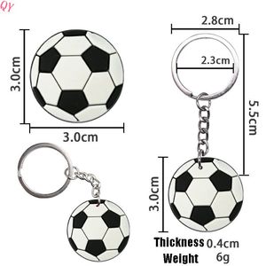 QQ Custom Waterproof Lightweight Soccer Keychain European Football Team <b>Fans</b> PVC Soft Rubber 3D Cartoon Keychain Accessories - Product Image 3
