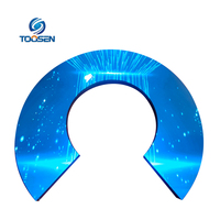 Pantalla LED Flexible Gigante para Interiores P1.2 P1.5 P1.8 P2 en Oferta, Pantalla LED Curva de Alto Brillo para Publicidad
