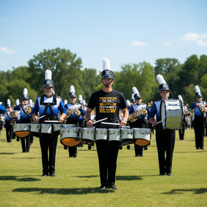 เสื้อยืดวงโยธวาทิตที่มีส่วนประกอบของเครื่องดนตรีประเภทเพอร์คัชชันเป็นเพียงส่วนเดียวที่ไม่ต้องเป่าลม - Product Image 3