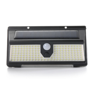 Lampe solaire de jardin 190 LED à fixation murale, cellule solaire Poly-Si, résistante à l'eau, éclairage extérieur - Product Image 2