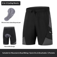 Pantalons courts d'été pour hommes, pantalons de cyclisme avec coussin en éponge de silicone, séchage rapide, respirants, shorts de motocross