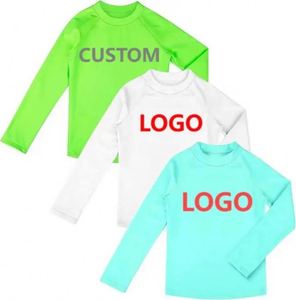 เสื้อว่ายน้ำเด็ก UPF 50 รุ่นซัมเมอร์ 2025 แบบสั่งทำพิเศษ พิมพ์โลโก้ 100% โพลีเอสเตอร์ แขนยาว รุ่น Lageran - Product Image 4