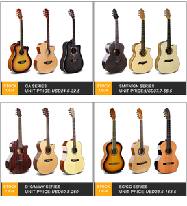 OEM custom logo factory 4/4 size Western high quality electro guitarra acusticas - Product Image 6