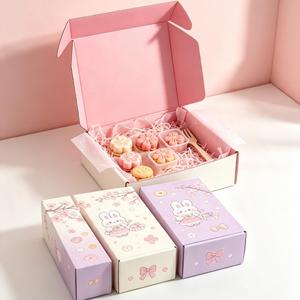 กล่องของขวัญกระดาษแข็งพิมพ์ลายตามสั่ง ดีไซน์สีส้ม ปิดด้วยแม่เหล็ก รีไซเคิลได้ ประกอบเองได้ รูปทรงสี่เหลี่ยมผืนผ้า สำหรับใส่อาหาร - Product Image 4