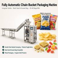 Automatische kettingemmer verpakkingsmachine 20-40 zakken/min aardappelchips korrel gedroogd fruit snoep instant noedelblok VFFS CE SUS304
