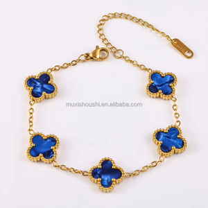 Bracciale da Donna <span class=keywords><strong>in</strong></span> <span class=keywords><strong>Acciaio</strong></span> <span class=keywords><strong>Inossidabile</strong></span> di Alta Qualità Placcato <span class=keywords><strong>in</strong></span> Oro 18k - Bracciale Resistente allo Sbiadimento Vendita all'Ingrosso di Fabbrica. - Product Image 6