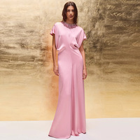 Robe de soirée longue en stock, nouvelle collection Star 2026, simple, respirante, longueur ras du sol, idéale pour l'été
