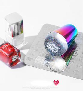 Penjualan Terbaik Alat Manikur Kualitas Tinggi Desain Baru Jeli Murni Bening Bulat Pengeruk Seni Kuku Alat Stempel dengan Topi Transparan - Product Image 6