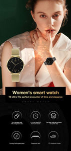 Montre connectée T8 Ultra BT pour femmes, design fin, écran AMOLED HD de 1,19 pouce, étanche IP67, fonctions de suivi de la fréquence cardiaque et d'entraînement respiratoire - Product Image 2