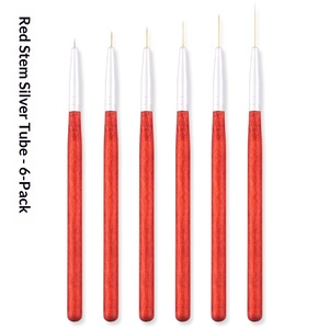 Juego <span class=keywords><strong>de</strong></span> plumas para dibujar líneas en <span class=keywords><strong>uñas</strong></span>, mango <span class=keywords><strong>de</strong></span> madera, líneas finas especializadas, pintura a <span class=keywords><strong>color</strong></span>, contornos, detalles florales - Product Image 5