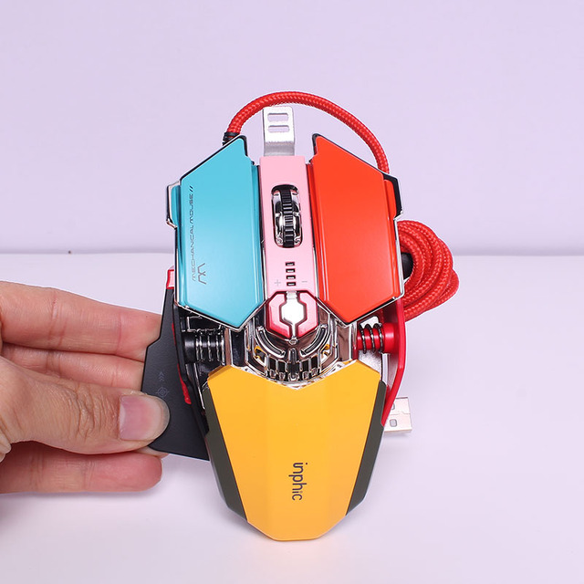 Inphic PG6 RGB Backlit Wired Gaming Mouse 12000 DPI 6 Programmable Macro Buttons Fire Button USB Connection Laptop FPS Games