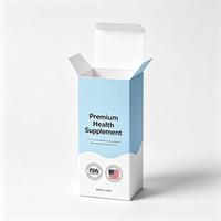 Boîte d'emballage personnalisée pour compléments alimentaires professionnels, production en 72h, finition UV, boîte en carton biodégradable