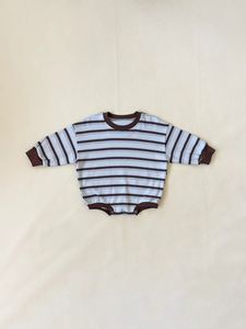 Body per Neonati OEM 100% Cotone a Maniche Lunghe, Oversize con Righe Rosa/Rosse, Morbido Abbigliamento per Bambini - Product Image 5