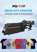 Printer Flatbed Inkjet Sublimasi DTF PO-TRY Baru untuk Transfer Panas Kaos dengan Tinta Putih Pencetakan Kustom Otomatis